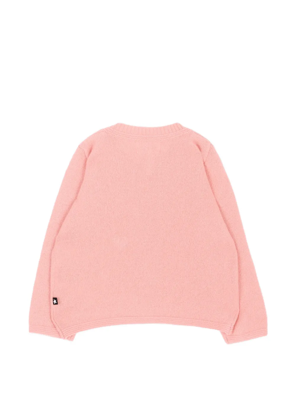 Molo Oita fijngebreid vest met knopen Roze
