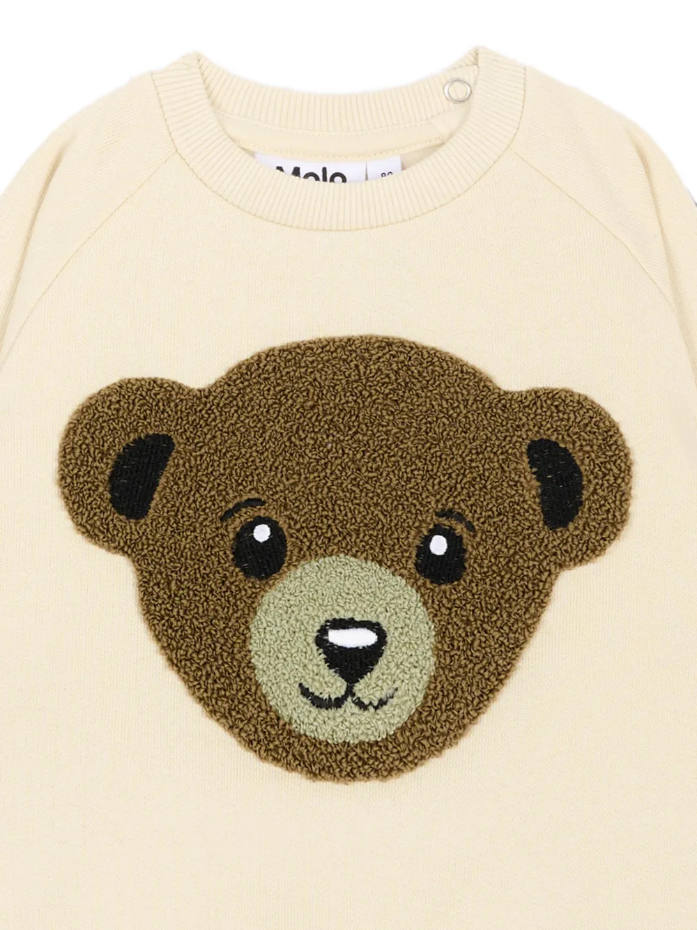Molo Disc trui met raglan mouwen en beer-patch Beige