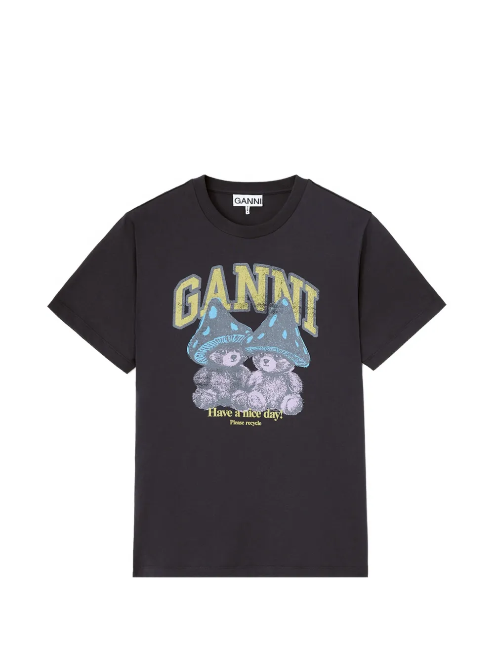 GANNI T-shirt con grafica - Nero