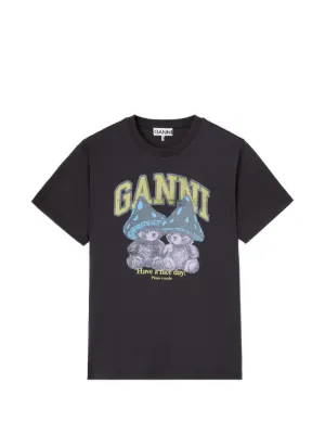 GANNI T-shirt With Strawberry | Black | FARFETCH