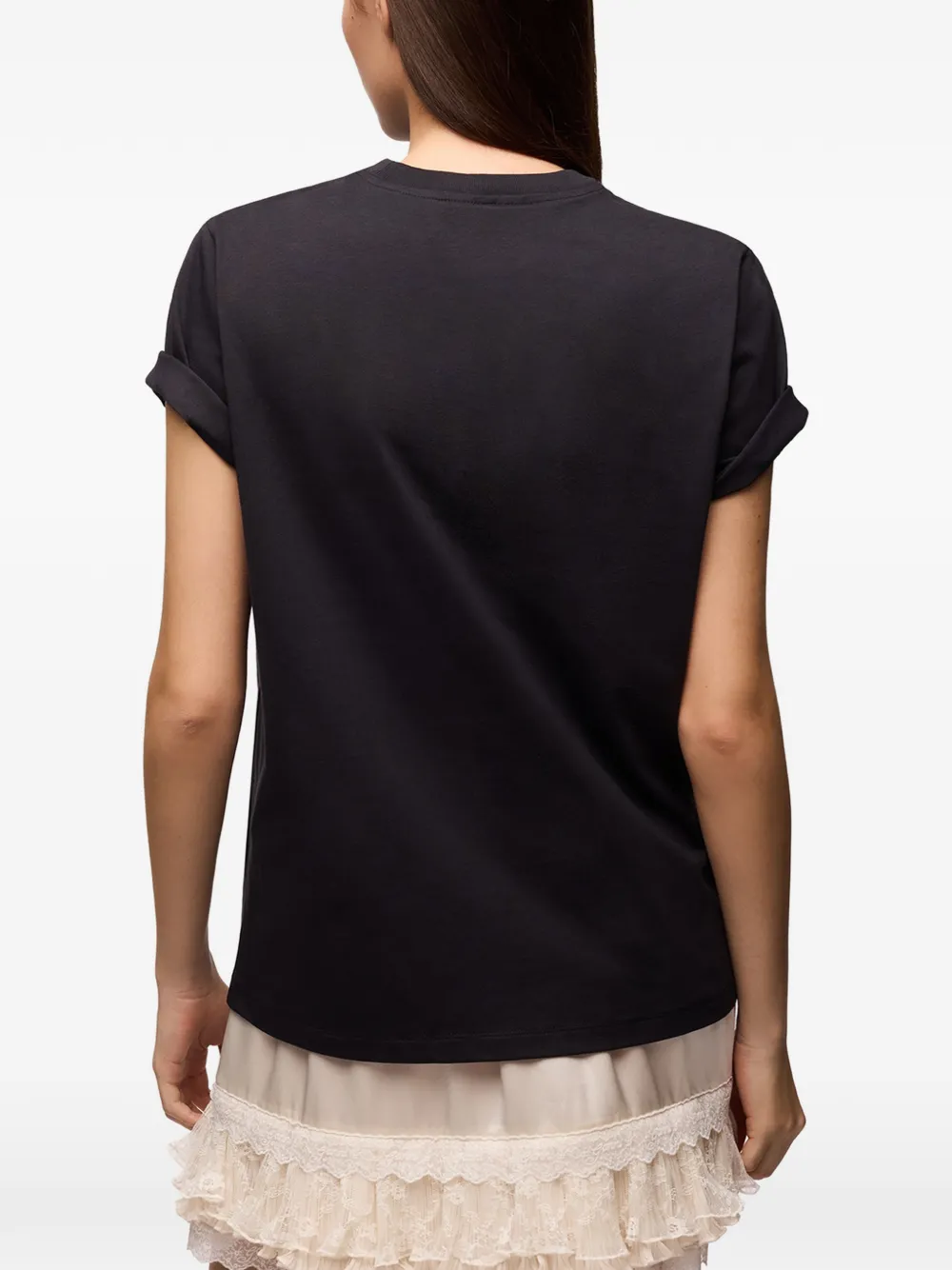GANNI graphic-print T-shirt Zwart