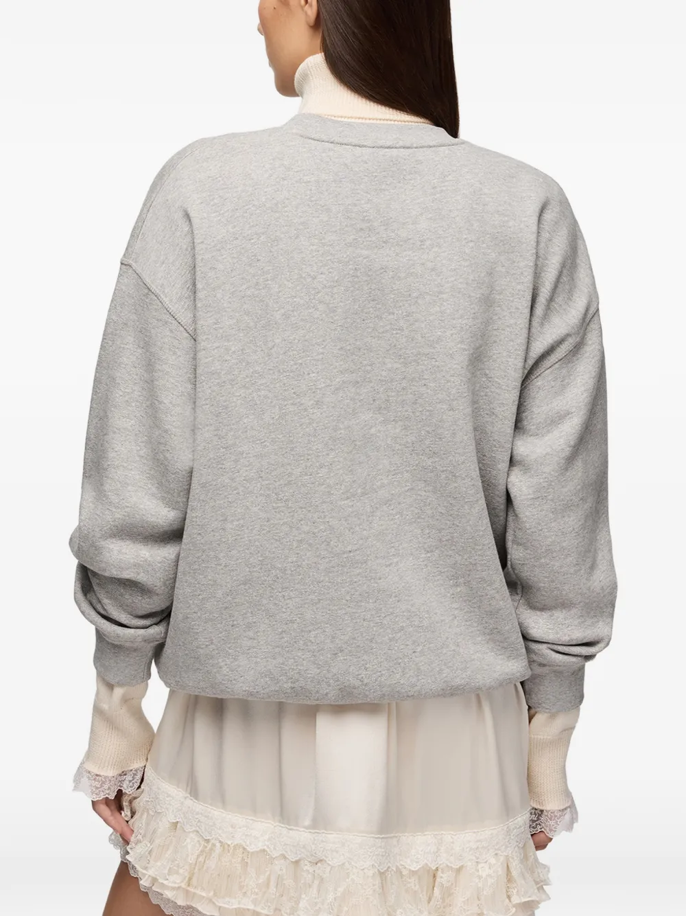 GANNI Sweater met ronde hals en Forest Teddy Grijs