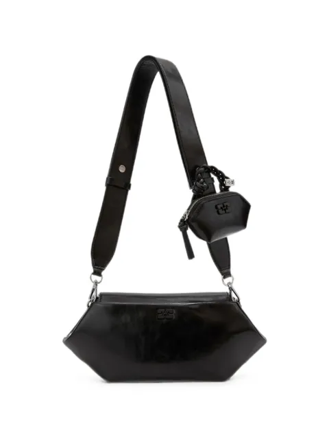 GANNI Bou bag East/West shine in black
