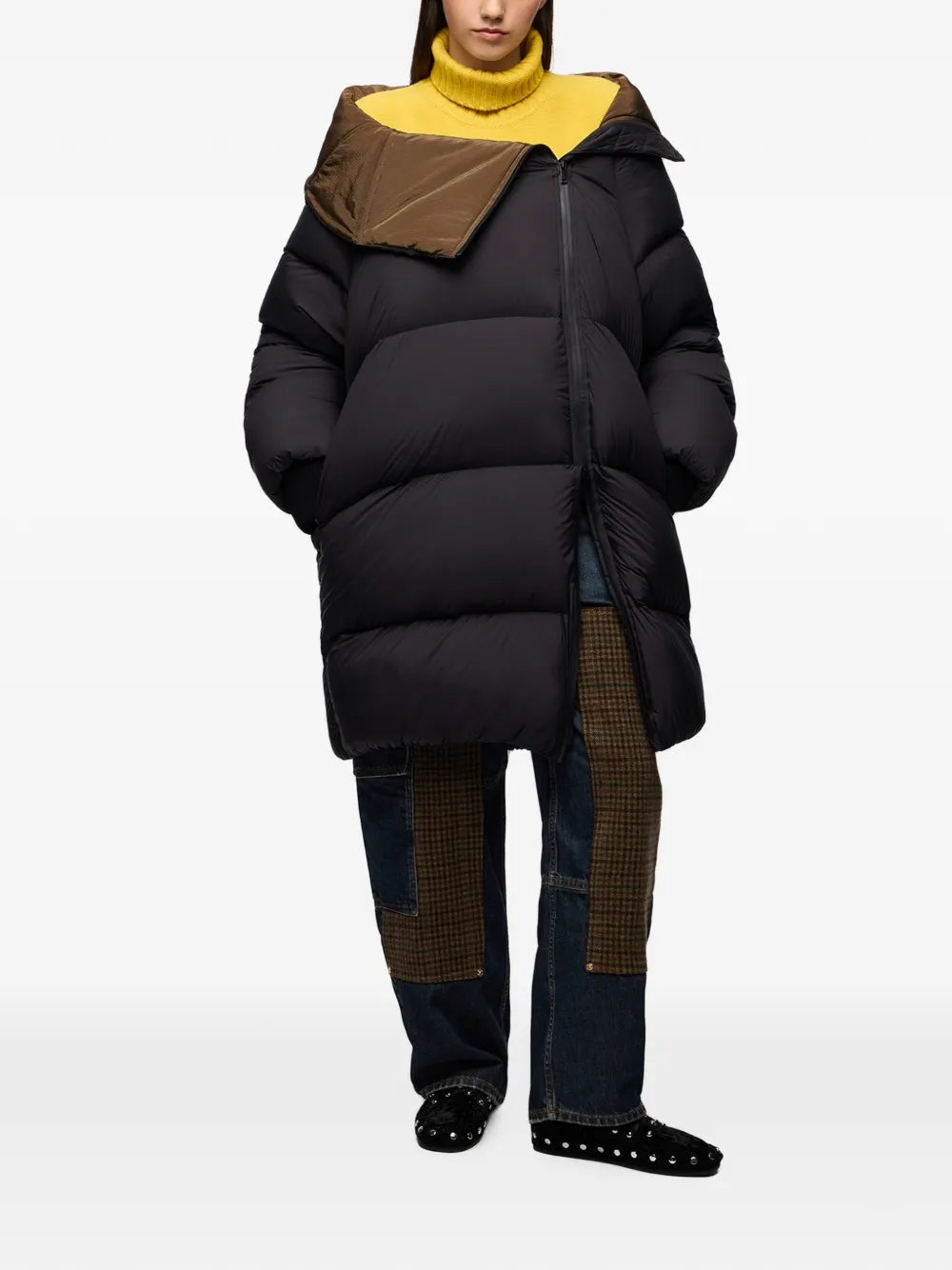 GANNI Maxi-donsjas van Future Nylon Zwart