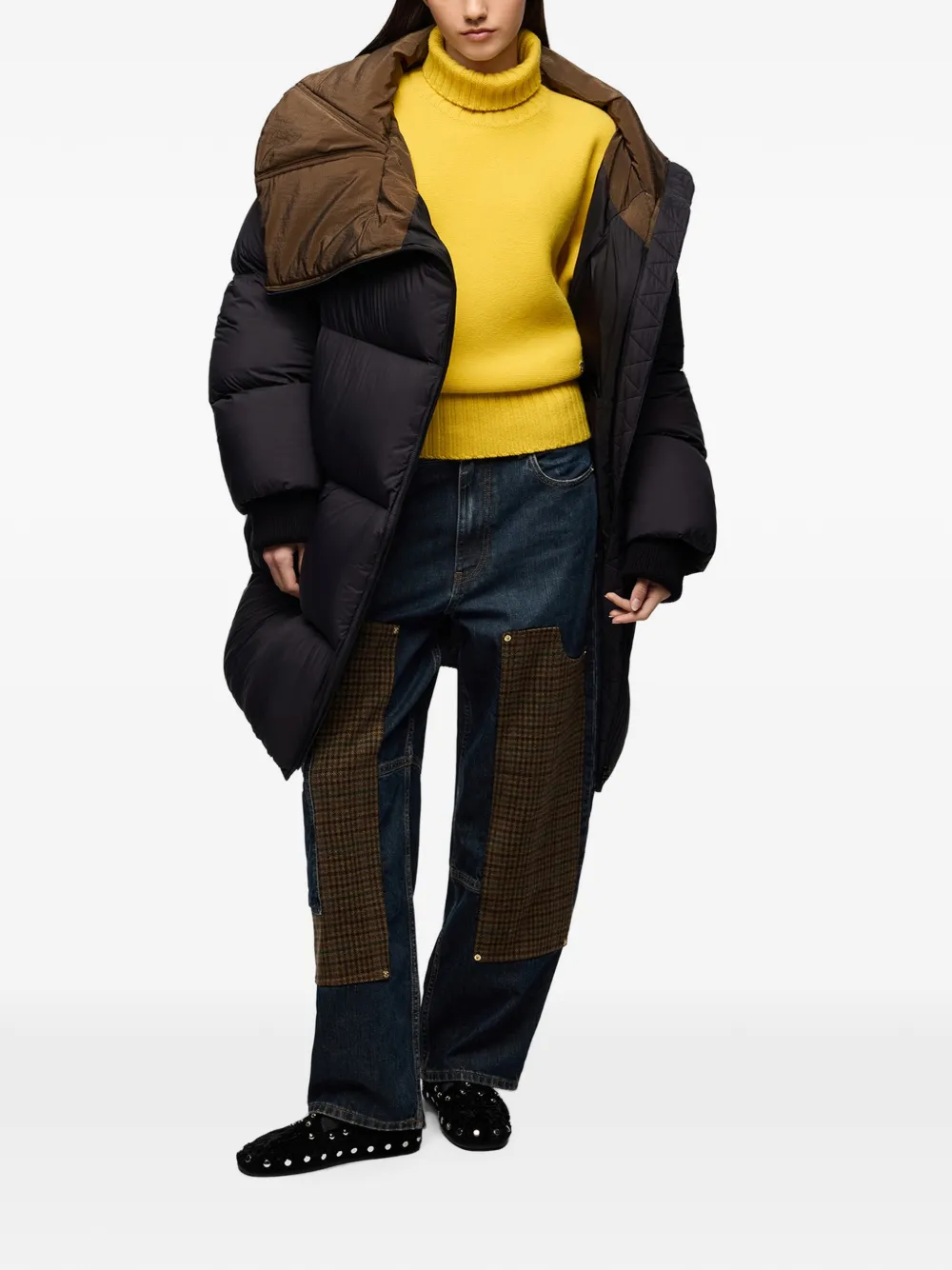 GANNI Maxi-donsjas van Future Nylon Zwart