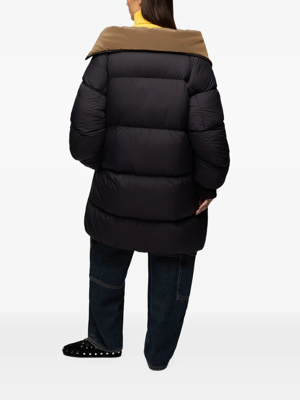 GANNI Maxi-donsjas van Future Nylon Zwart