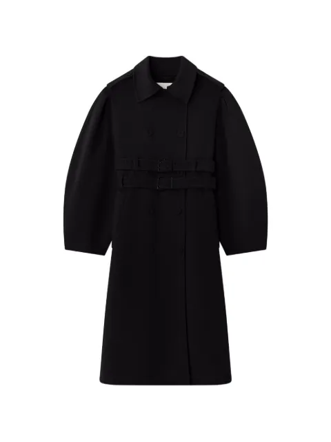 GANNI coat in double-faced wool