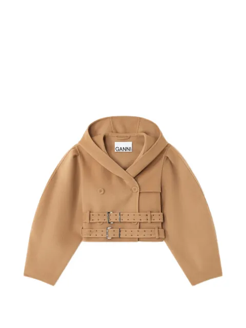 GANNI jacket in double-faced wool