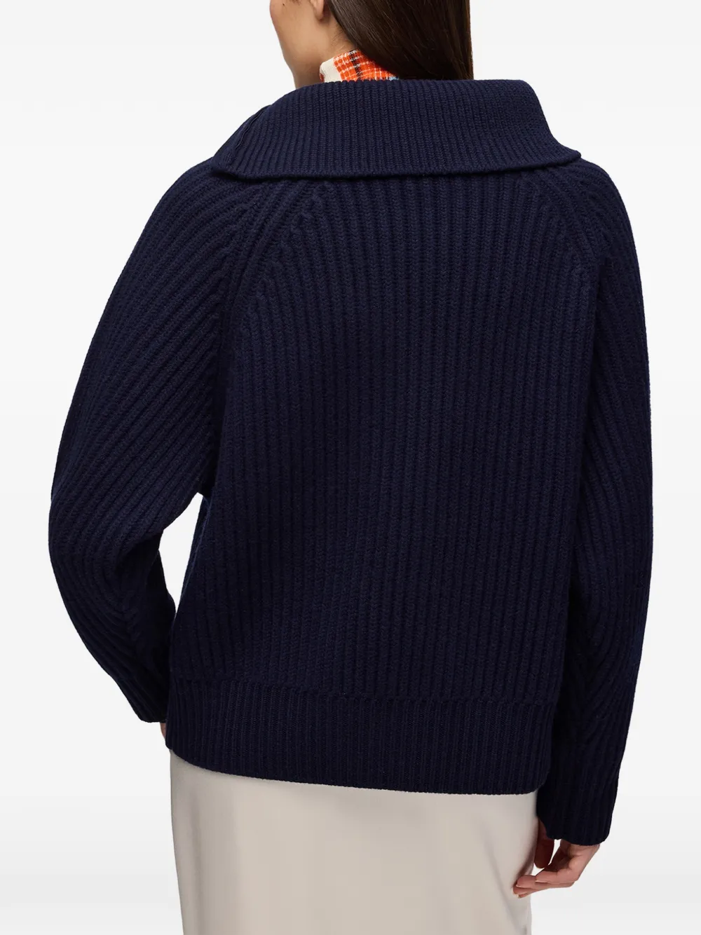 GANNI Coltrui van blauwe wol