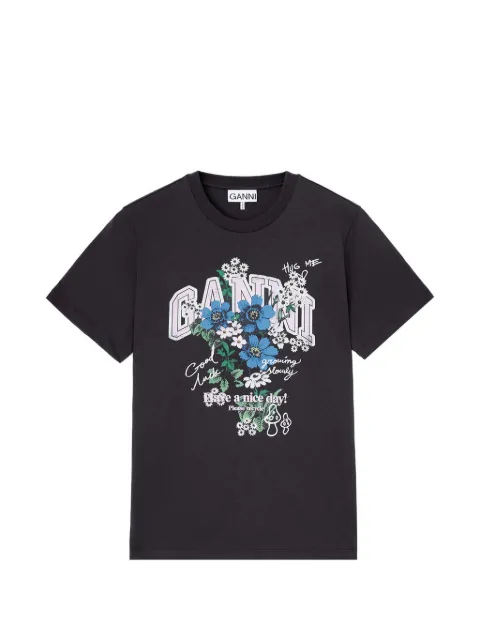 GANNI T-shirt with flowers