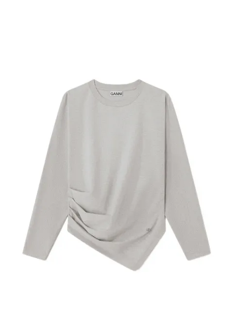 GANNI blusa con diseño drapeado