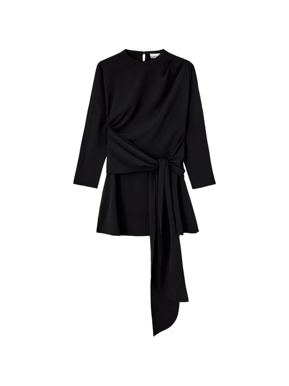 GANNI Abito in crêpe nero