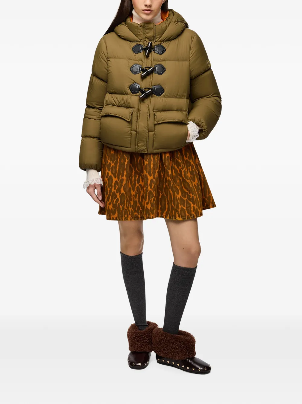 GANNI Mini-donsjack van Future Nylon Groen
