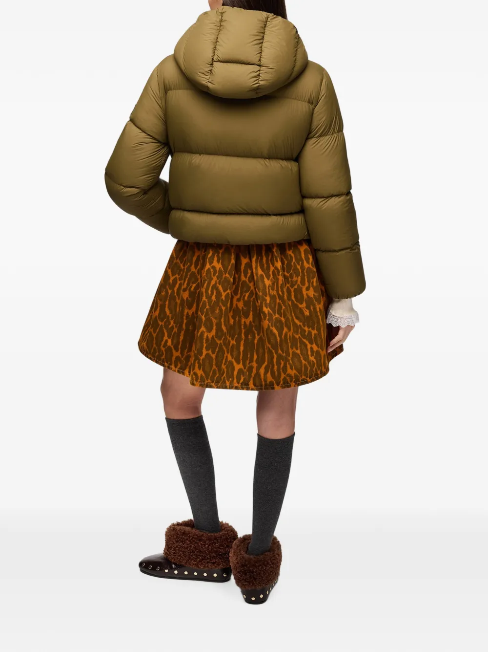 GANNI Mini-donsjack van Future Nylon Groen