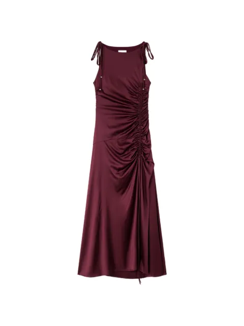GANNI vestido de satén rojo
