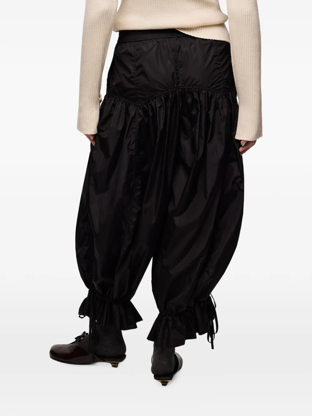 GANNI Broek van nylon Zwart