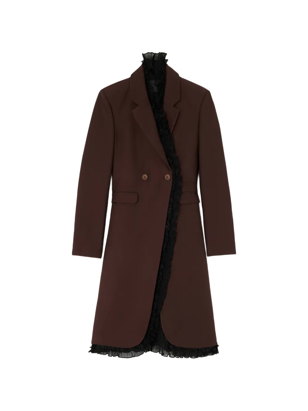 GANNI Blazer in lana marrone
