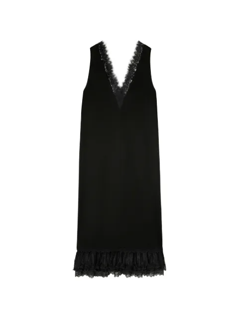 GANNI long dress in lace satin