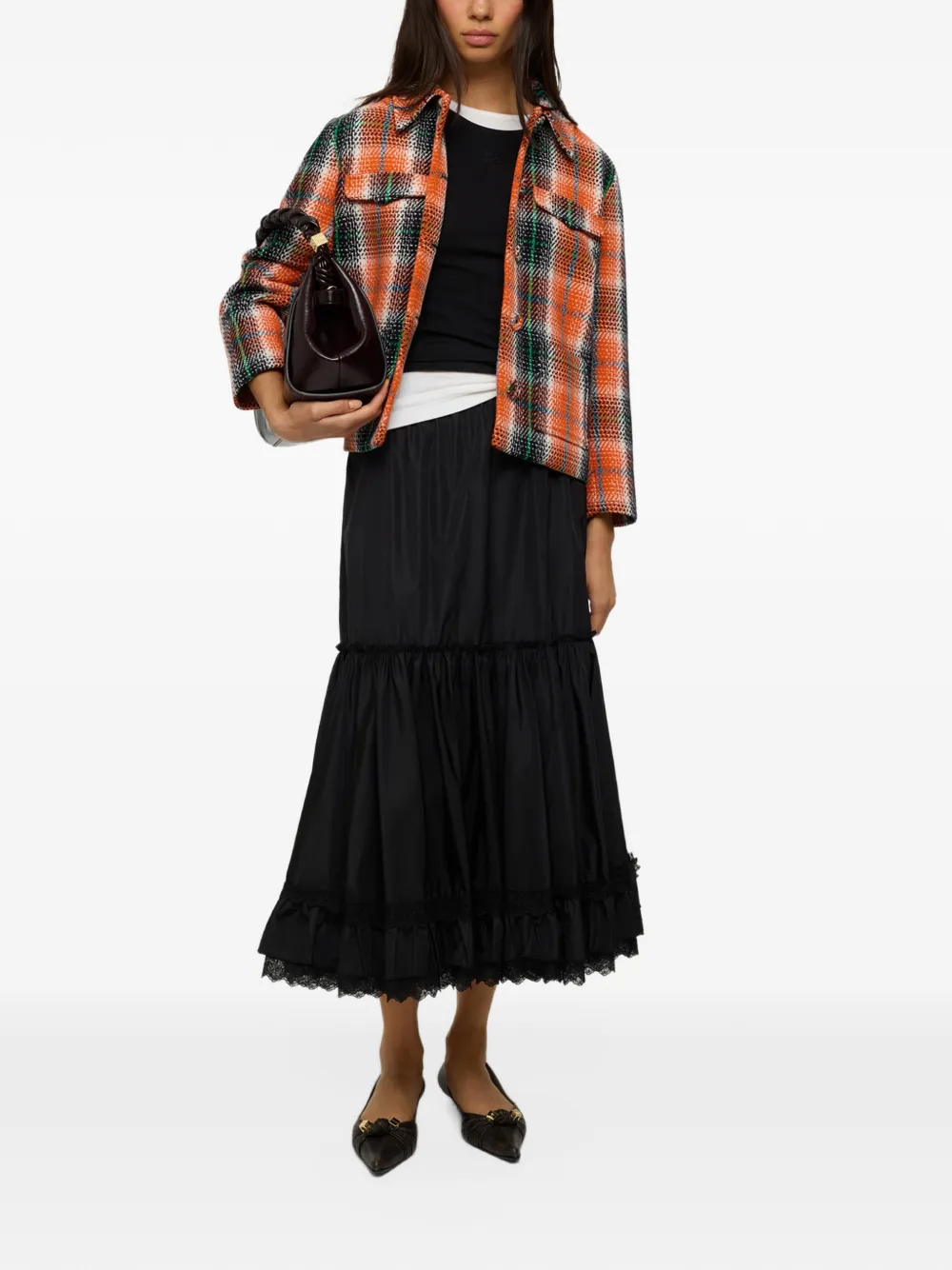 GANNI Nylon rok Zwart