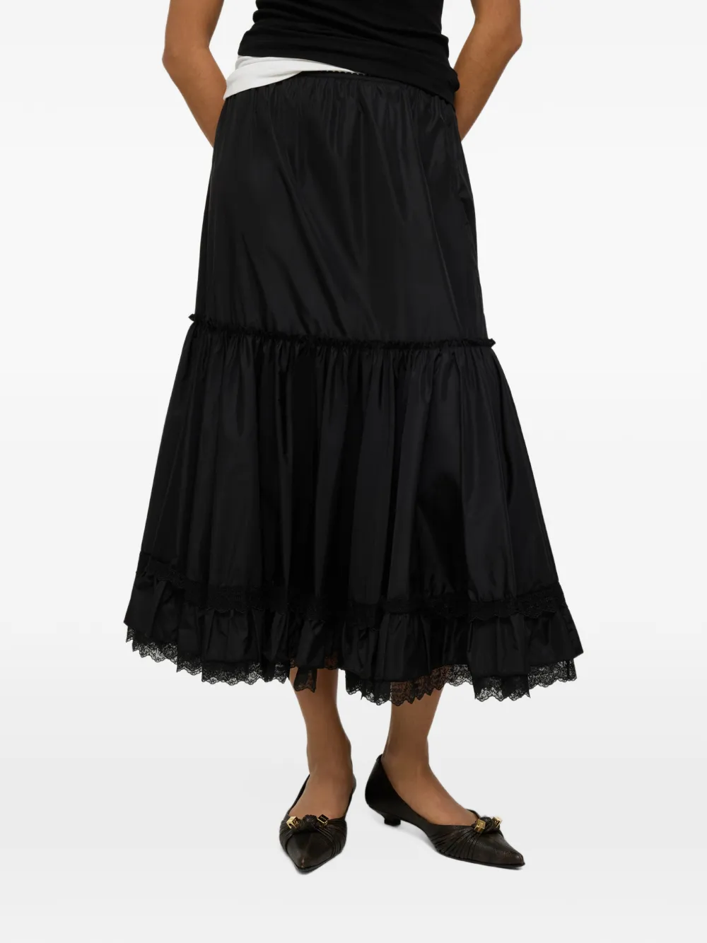 GANNI Nylon rok Zwart