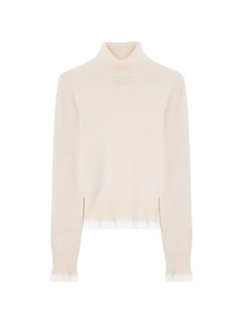 GANNI turtleneck in lace merino