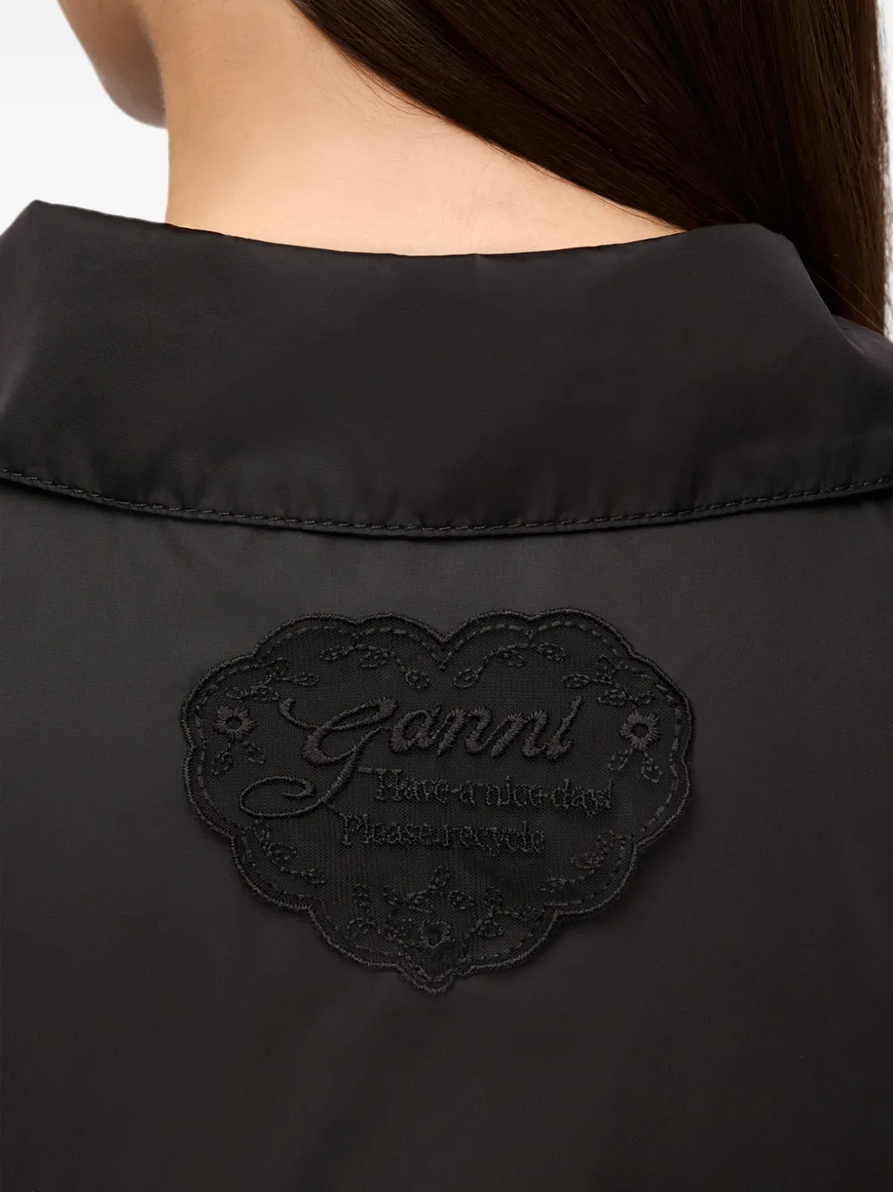 GANNI Jurk van nylon Zwart