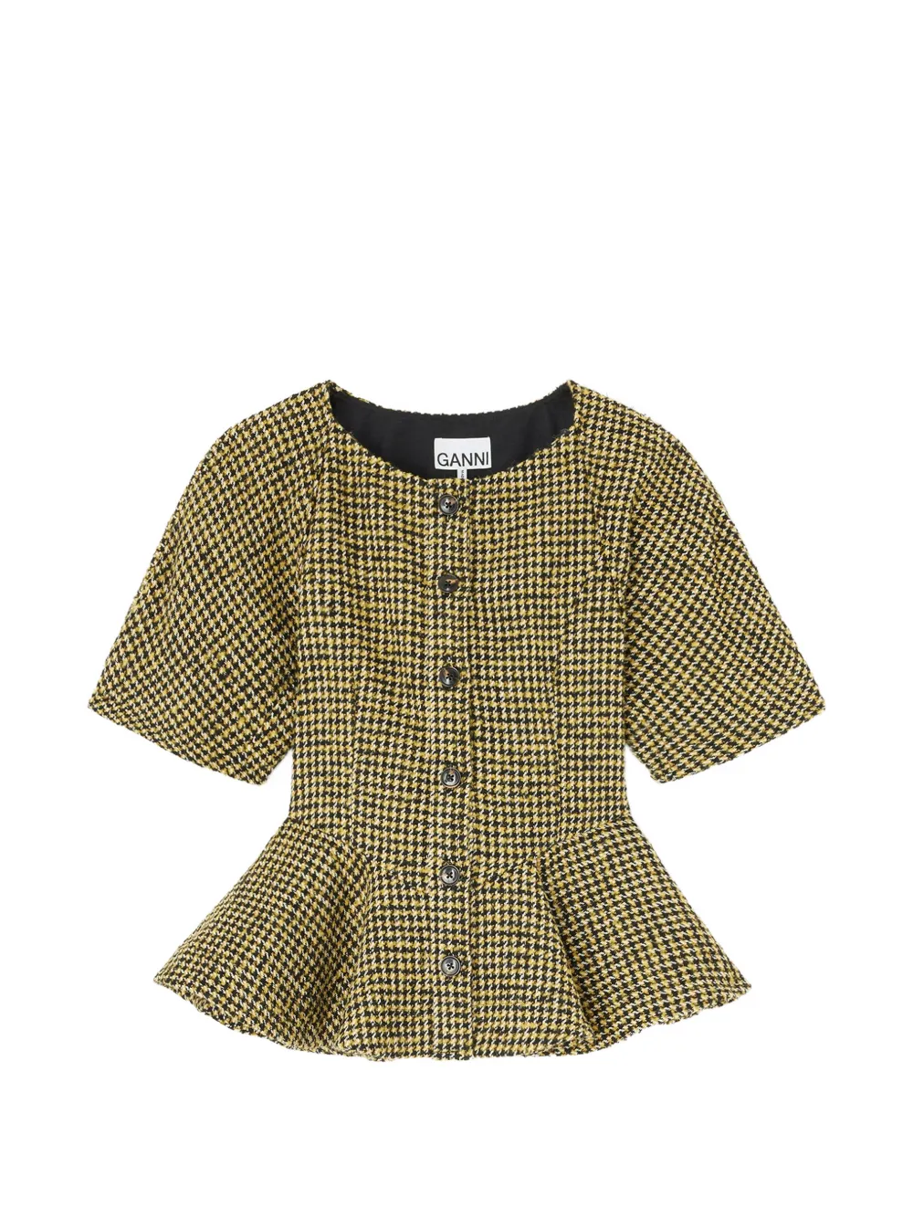 GANNI Blusa a quadri - Giallo