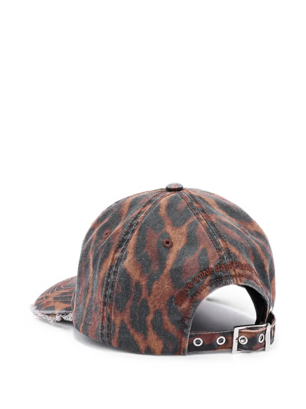 GANNI Pet met ocelot luipaard-print Bruin