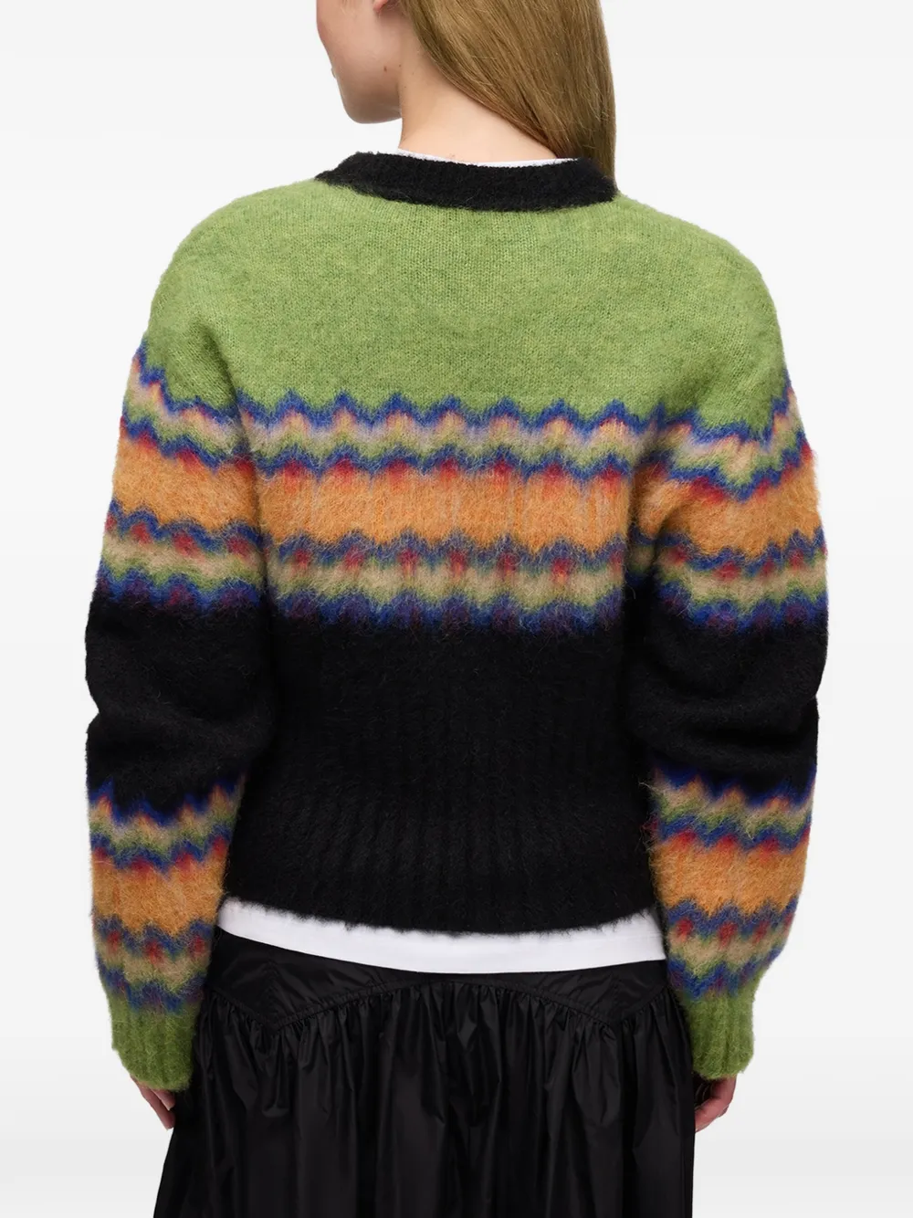 GANNI Trui van Fair Isle alpaca Groen