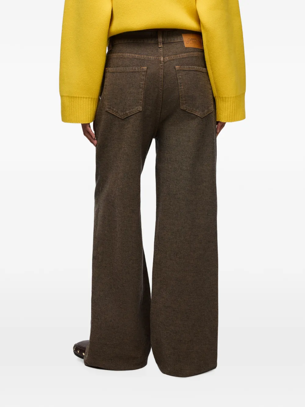 GANNI Lari jeans met Neppy-textuur Bruin