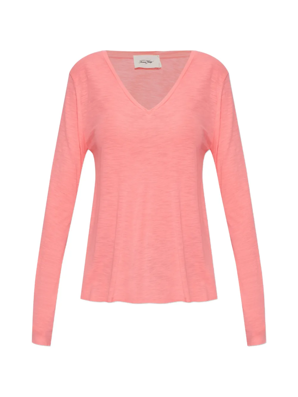 American Vintage Jacksonville V-neck long-sleeve top - Rosa