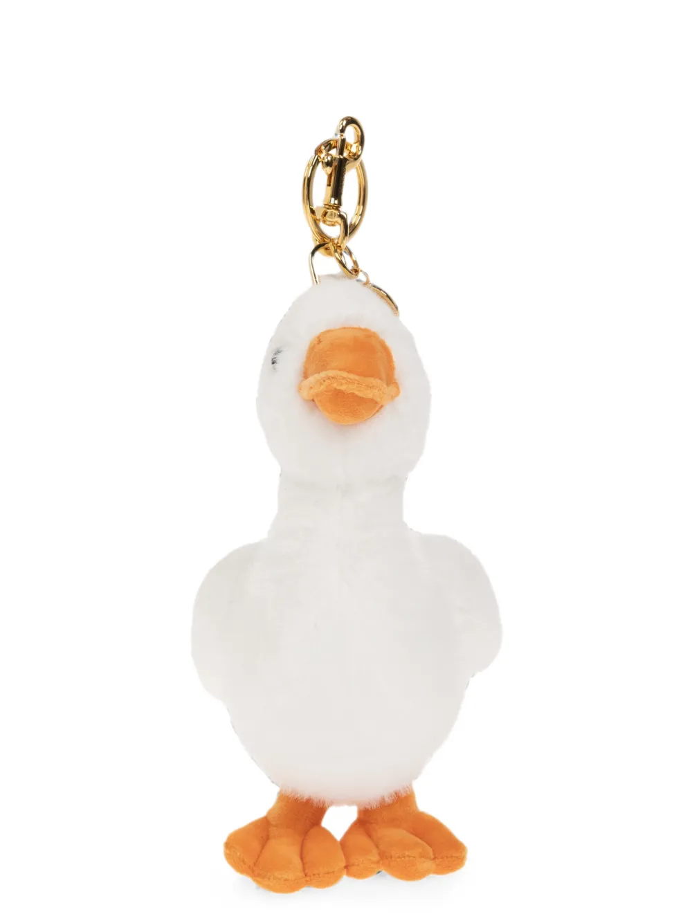 Moschino Goose-pendant Keyring In White