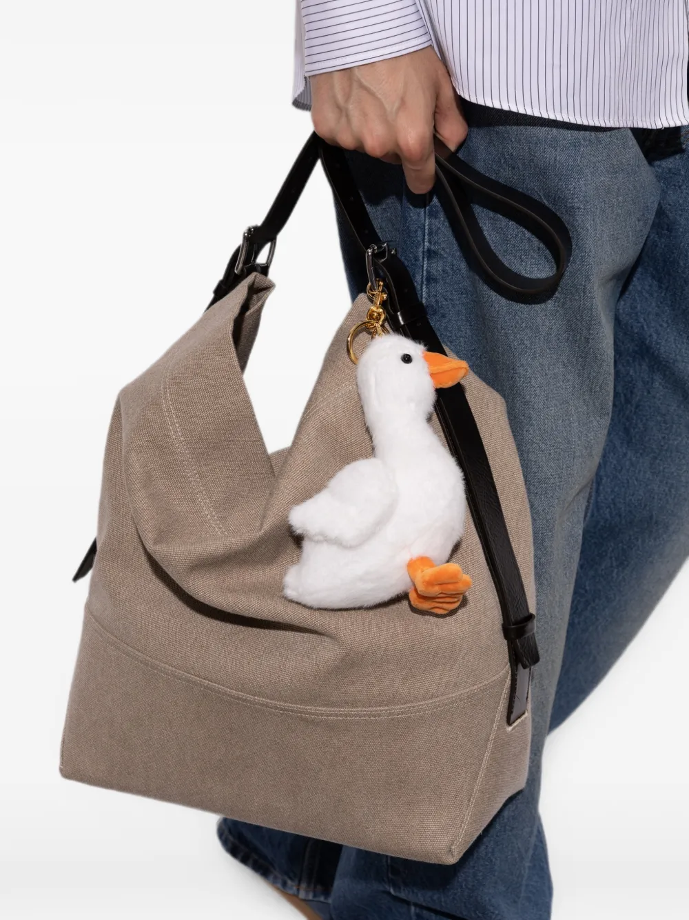 Moschino Sleutelhanger met gans-bedel Wit