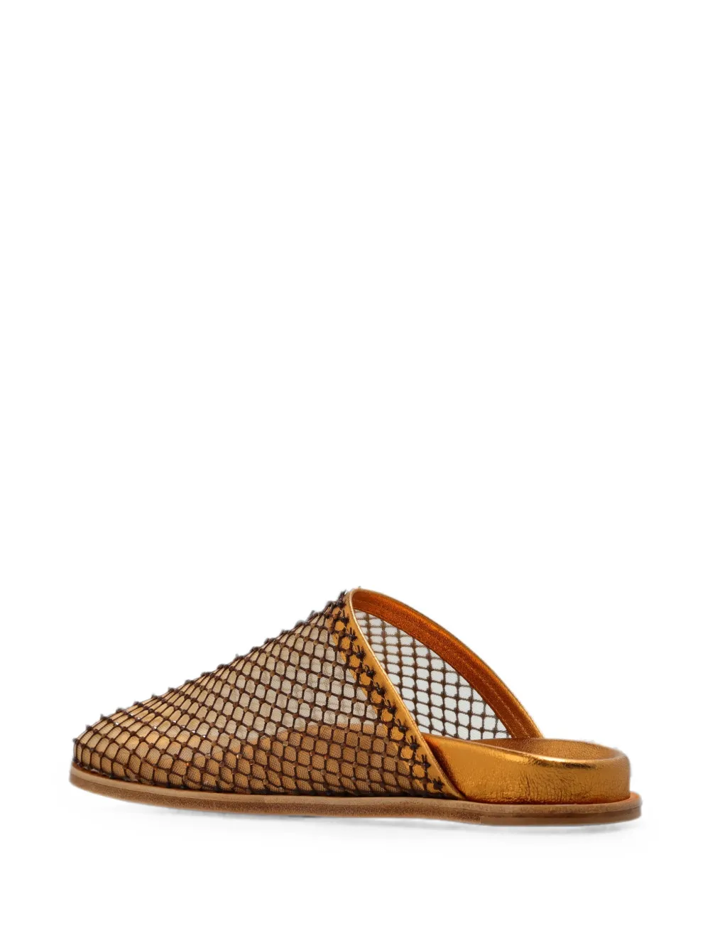Forte crystal-embellished flat mules Goud