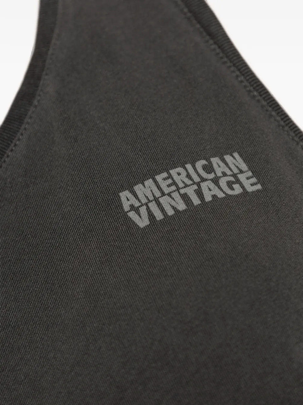 American Vintage Tanktop met logoprint Zwart