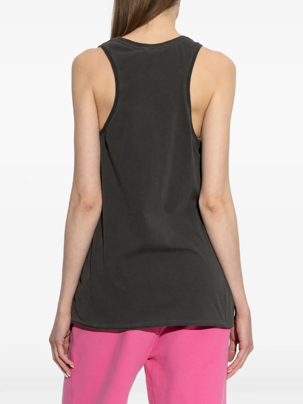 American Vintage Tanktop met logoprint Zwart
