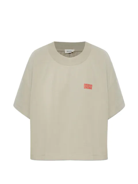 American Vintage playera corta con cuello redondo