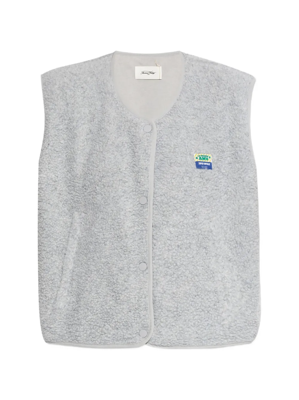 American Vintage Hoktown logo-patch gilet - Grau