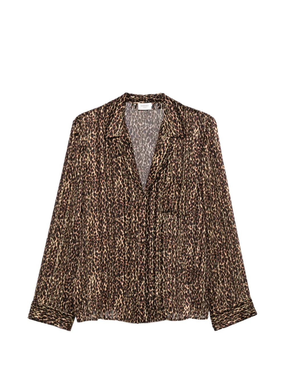 Saint Laurent leopard-print shirt - Braun