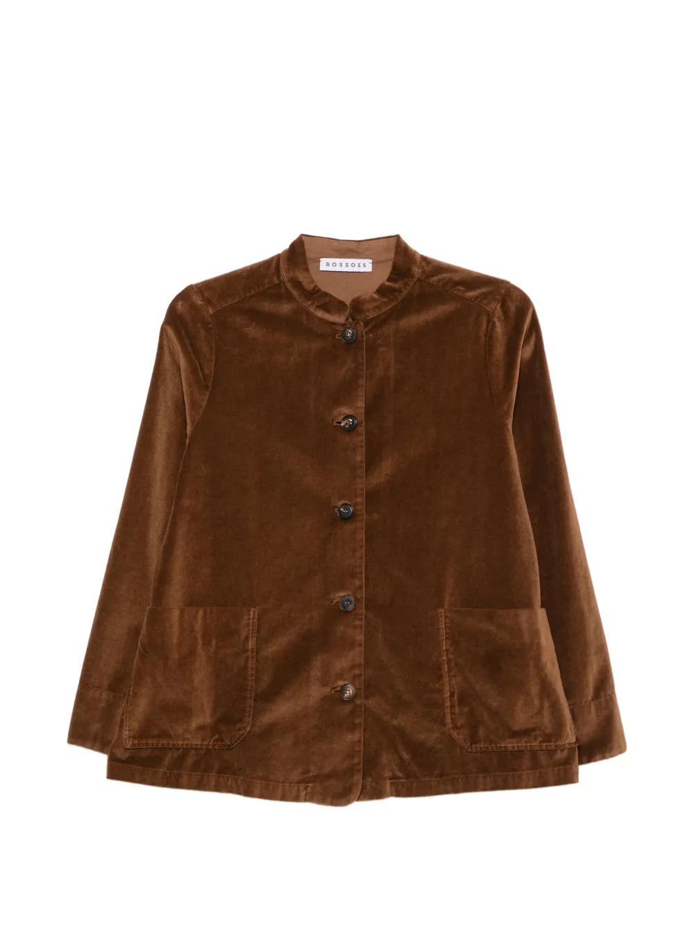 Rosso 35 Jacke mit Mandarinkragen - Braun