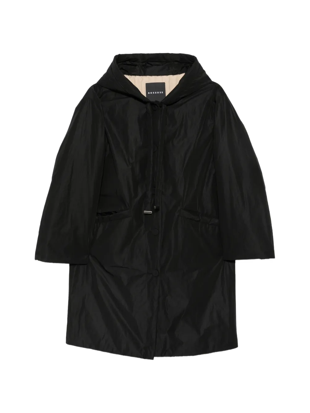 Rosso 35 hooded button-fastening jacket