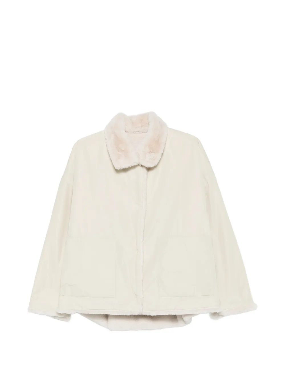 Rosso 35 faux-fur collar jacket - Toni neutri