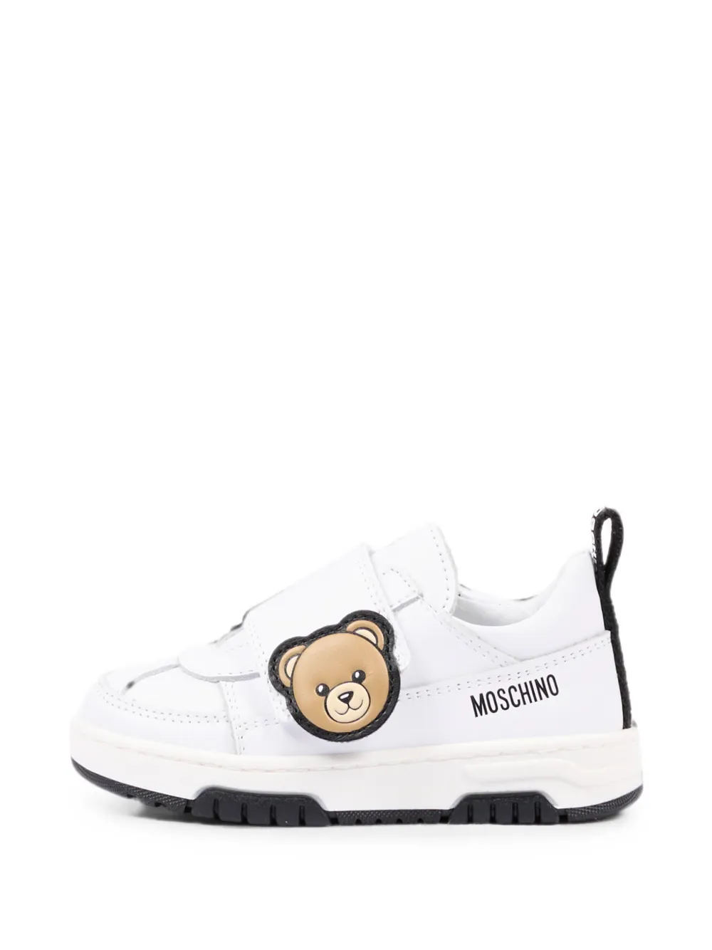 Moschino Kids Teddy Bear touch-strap sneakers Wit
