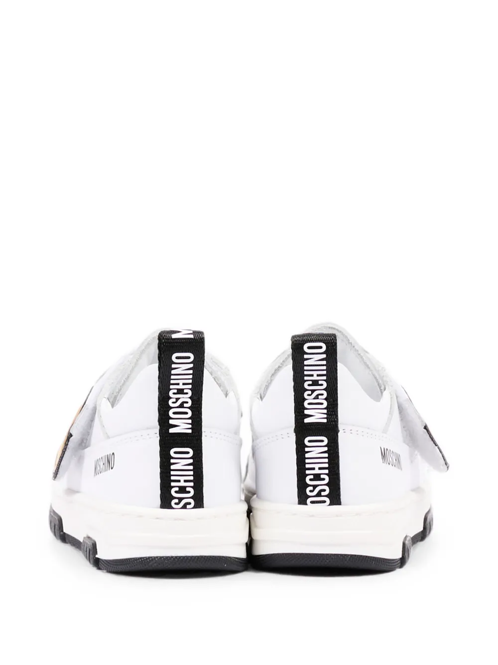 Moschino Kids Teddy Bear touch-strap sneakers Wit