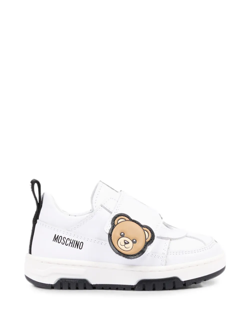 Moschino Kids Teddy Bear touch-strap sneakers - Bianco