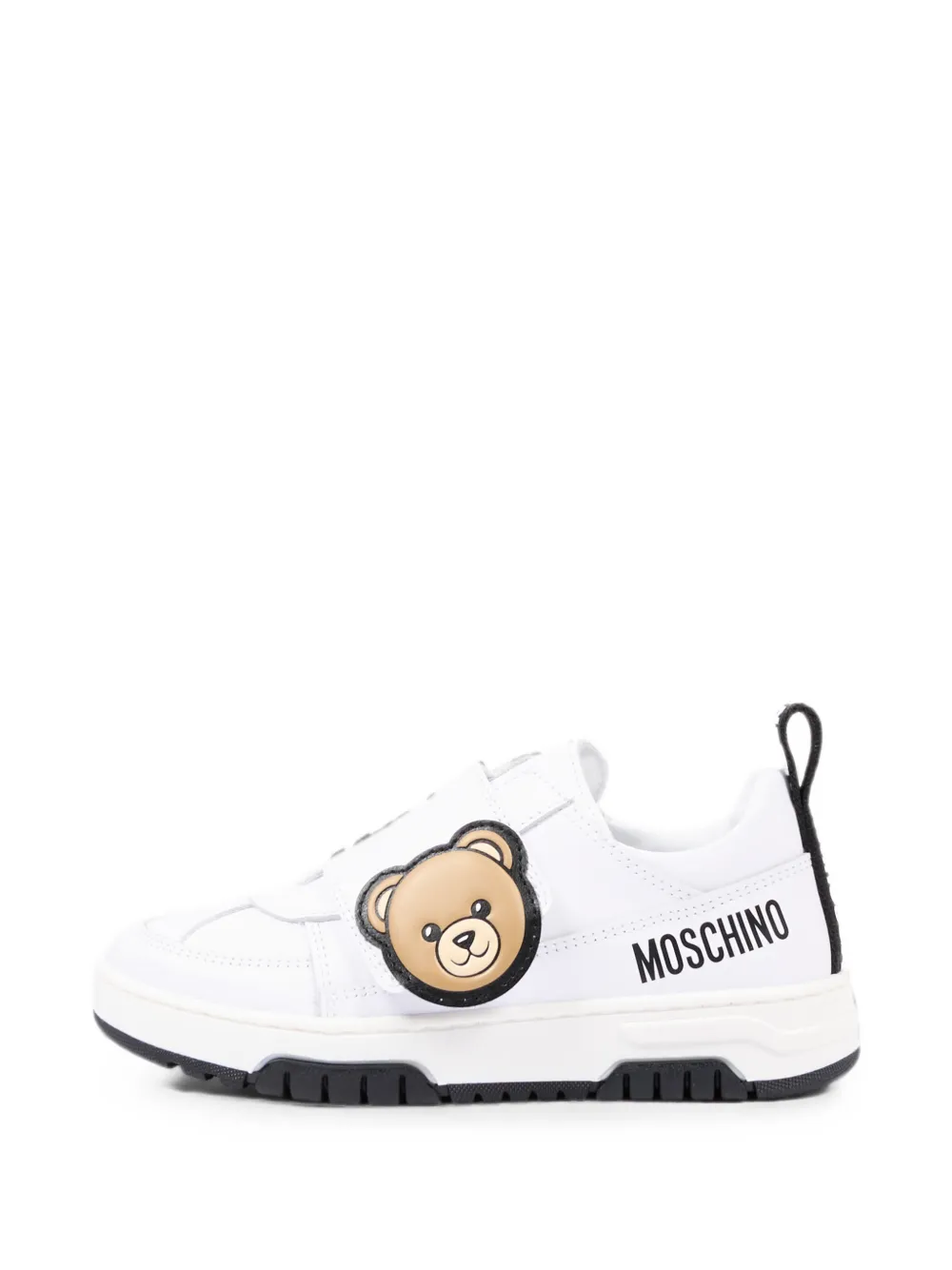 Moschino Kids Teddy Bear touch-strap sneakers Wit