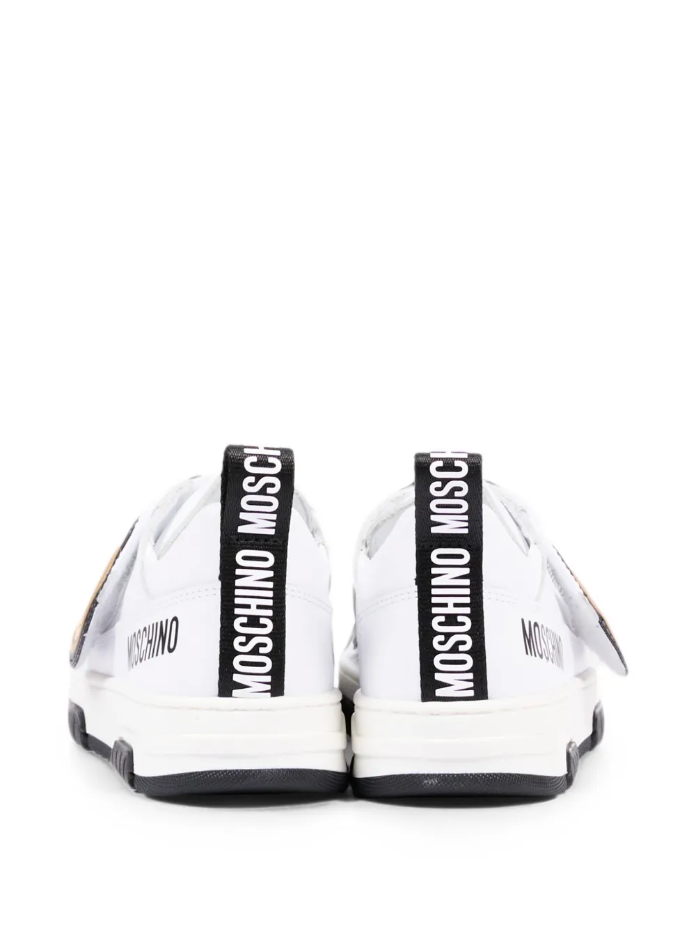 Moschino Kids Teddy Bear touch-strap sneakers Wit
