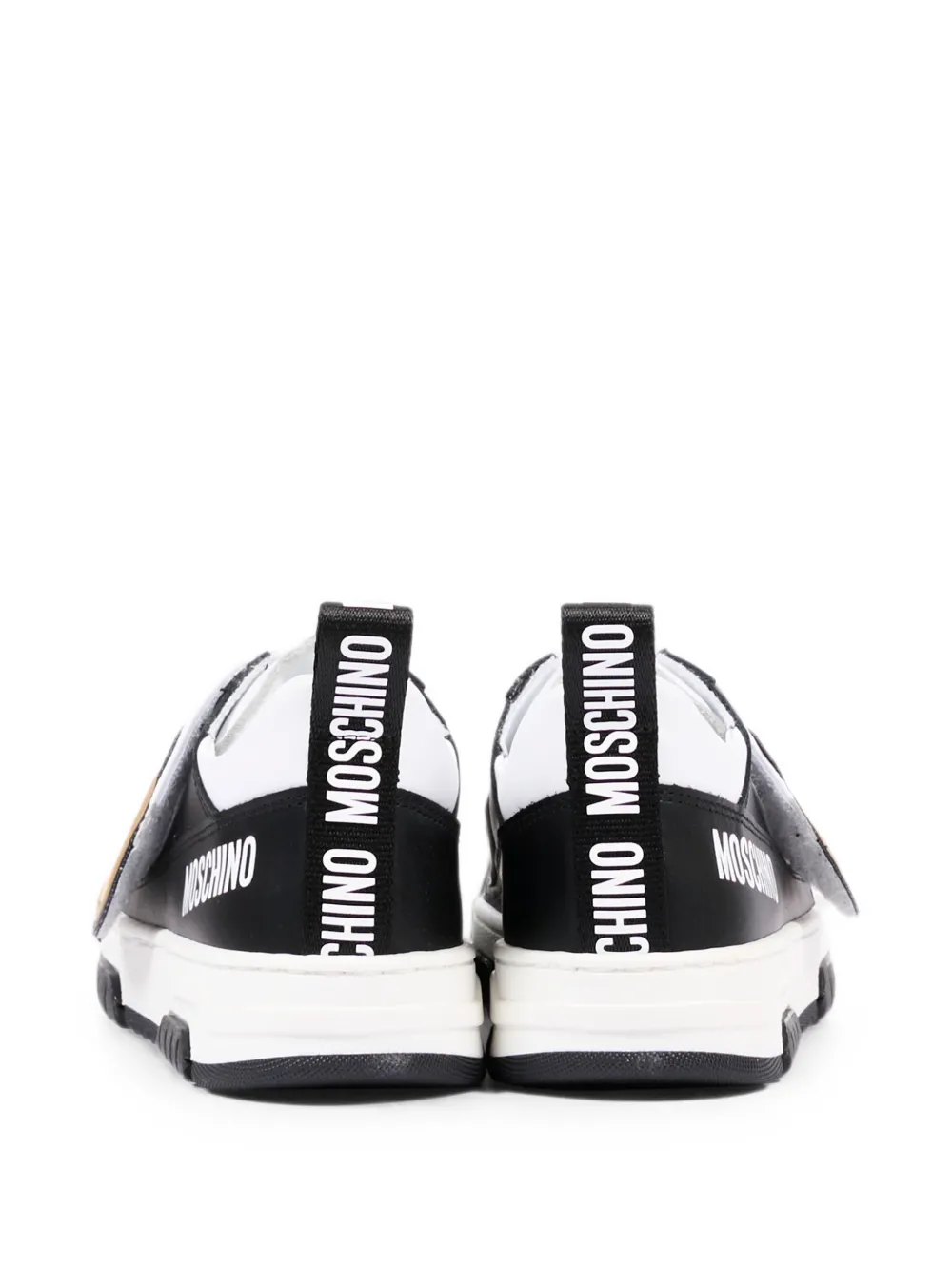 Moschino Kids Teddy Bear touch-strap sneakers Zwart