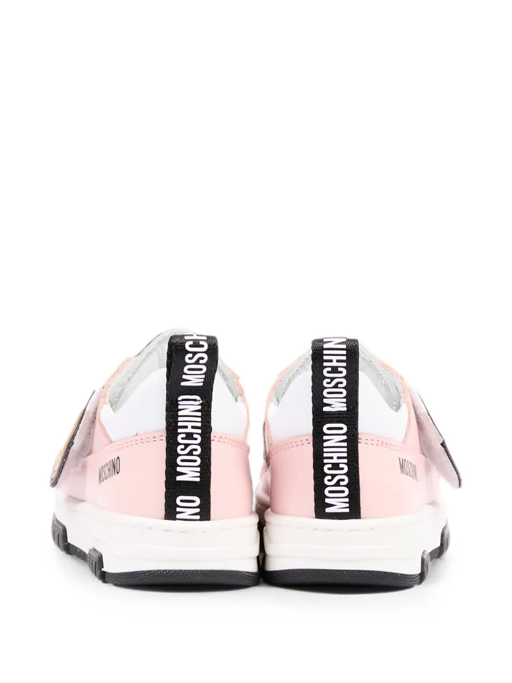 Moschino Kids Teddy Bear touch-strap sneakers Roze