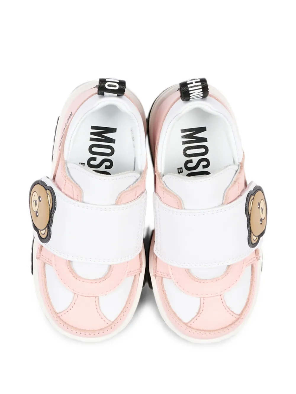 Moschino Kids Teddy Bear touch-strap sneakers Roze